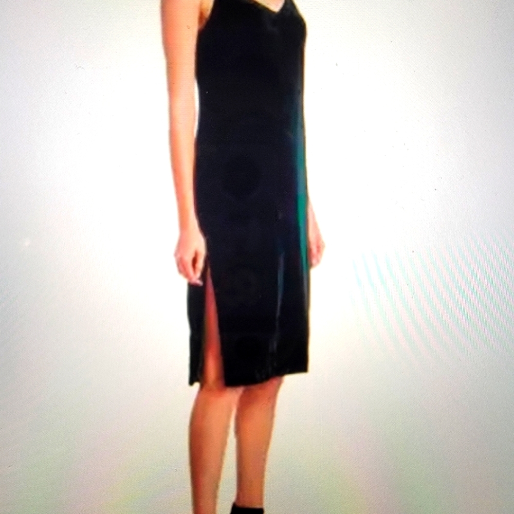 Bottle Green velvet dress